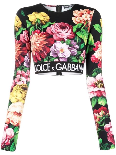 crop top dolce gabbana|dolce gabbana long sleeve.